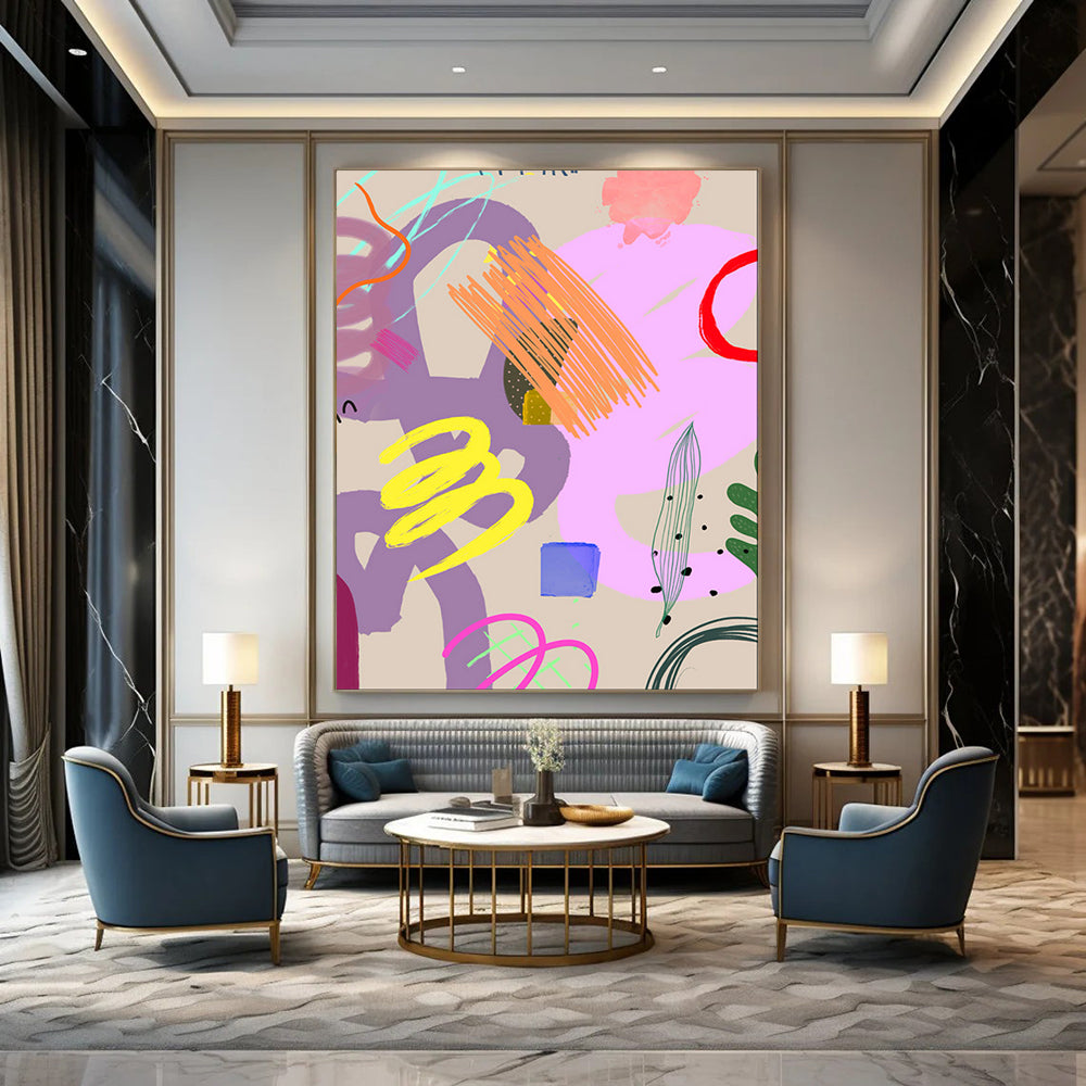 “Colorful Abstract Doodles” - Fun Abstract Art CT2008