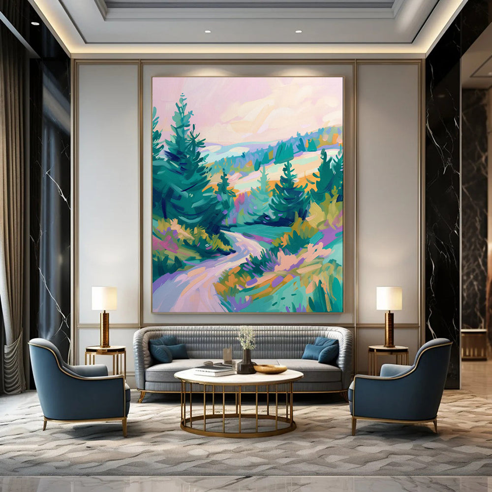 “Colorful Mountain Path” - Contemporary Landscape CT2014