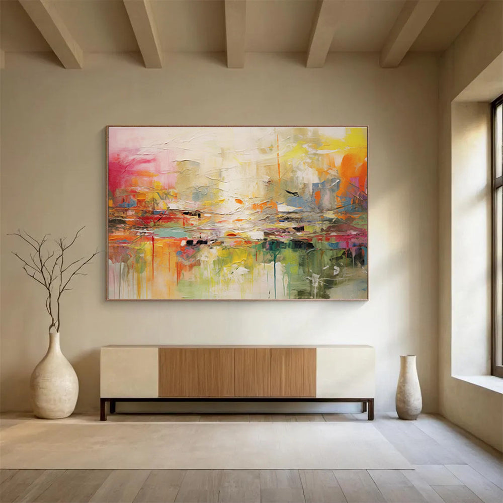 Abstract Colorful Landscape Painting On Canvas DKH688