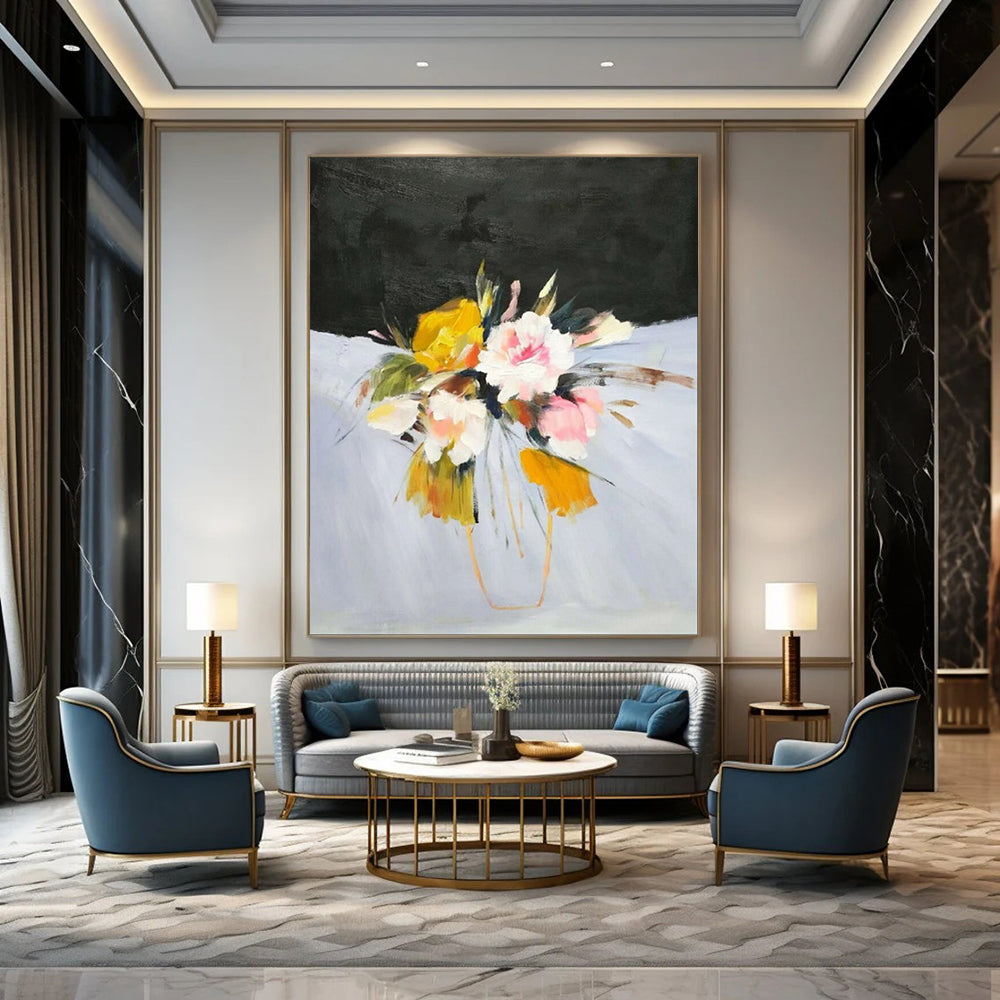 “Vibrant Flower Bouquet” - Expressive Floral Painting CT1995