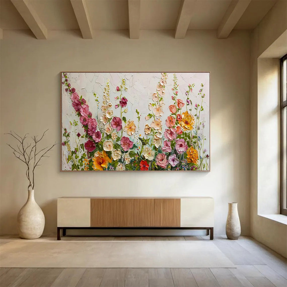 Colorful Wildflower Meadow Painting On Canvas DKH683