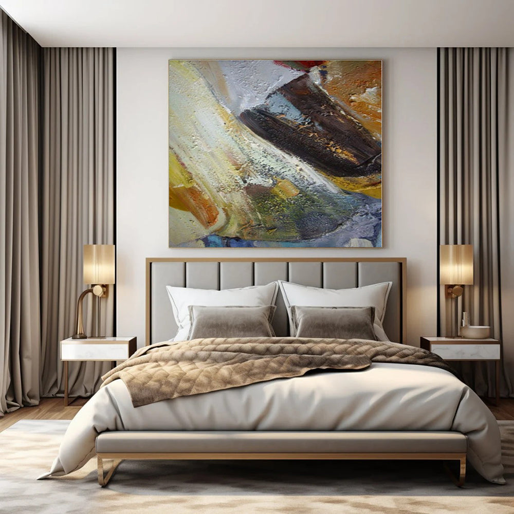 Color - Blended Textured Abstract - Impasto Abstract Acrylic Painting CT1355
