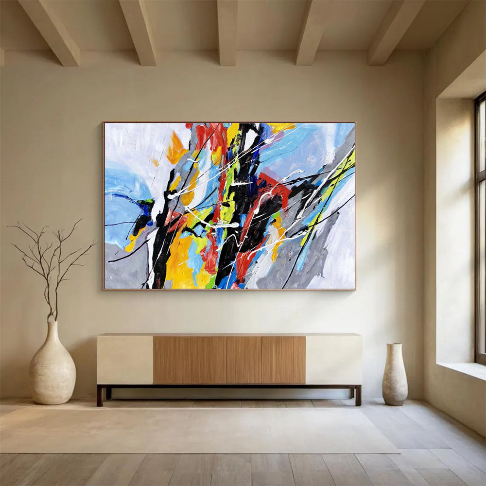 “Colorful Chaos Abstract Expression” Painting On Canvas DKH165