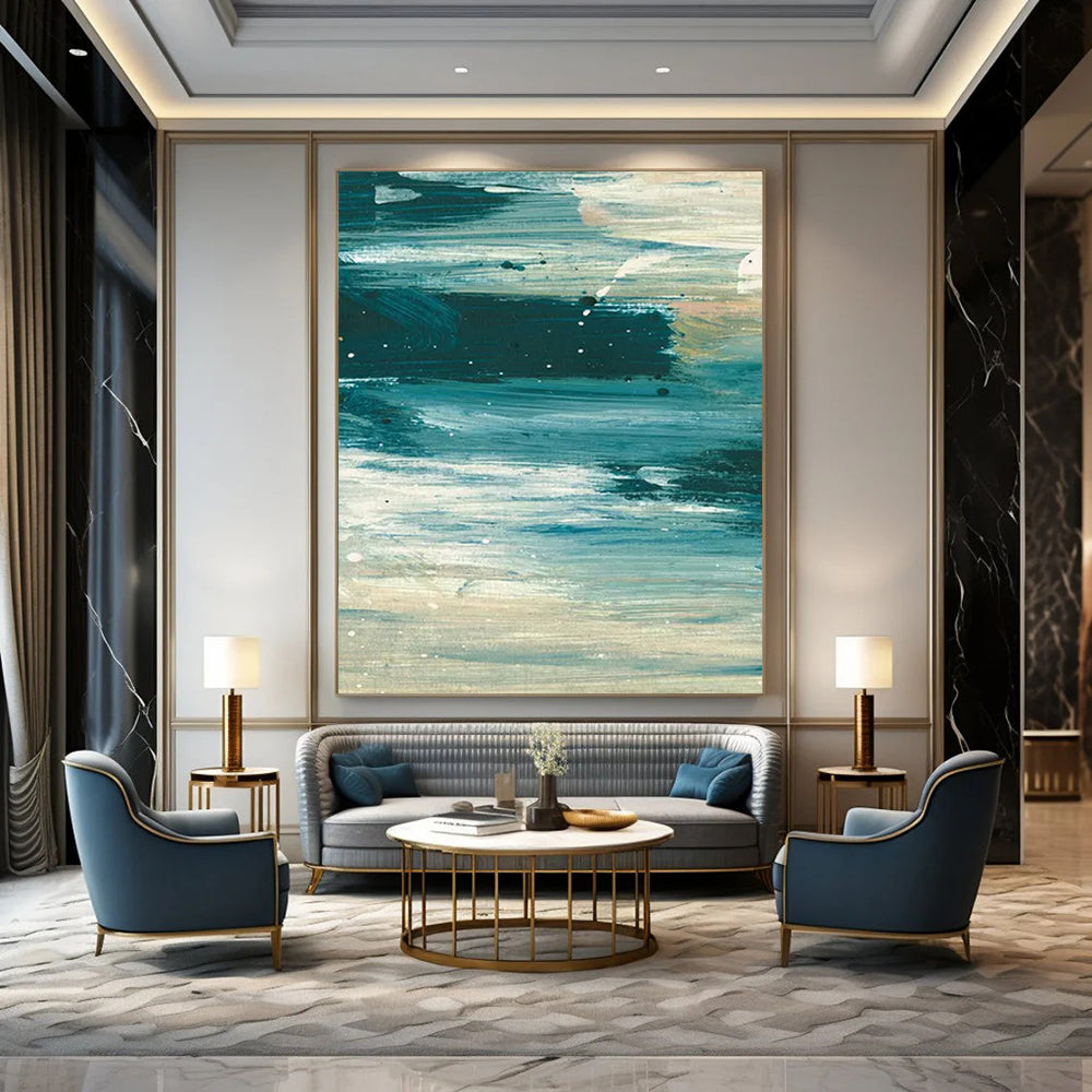 “Deep Sea Swirls” - Impressionistic Seascape Painting On Canvas DTP177