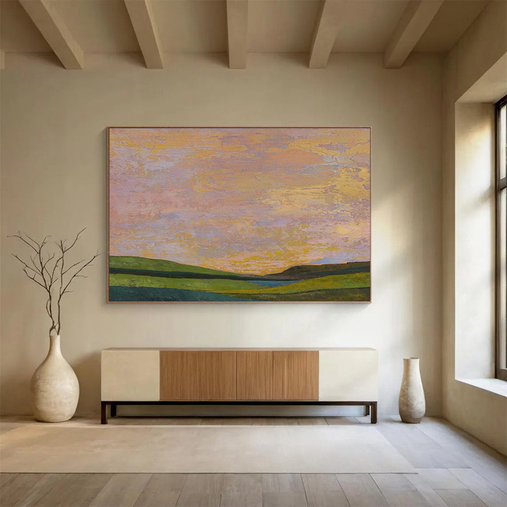 “Colorful Sky - Land” Post - Impressionist Oil Painting On Canvas DKH438