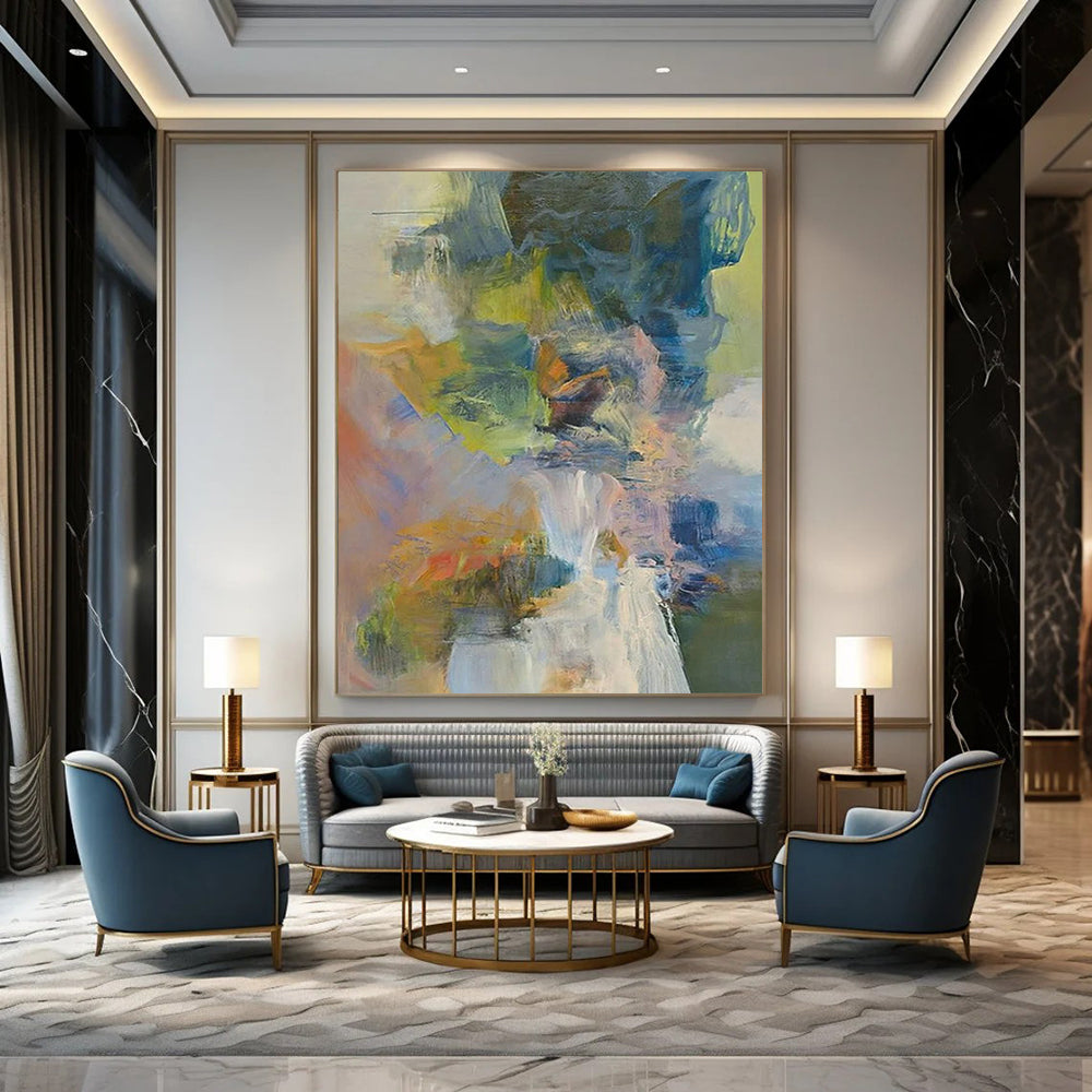 Colorful Abstract Fusion - Mixed - Hue Abstract Painting On Canvas CT2263