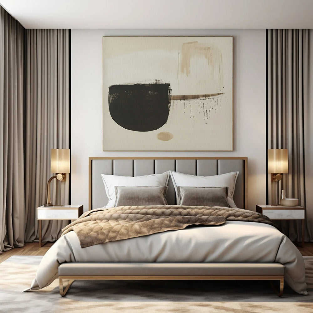 “Neutral - Toned Abstract” ,Abstract Minimalist Acrylic Art CT0935