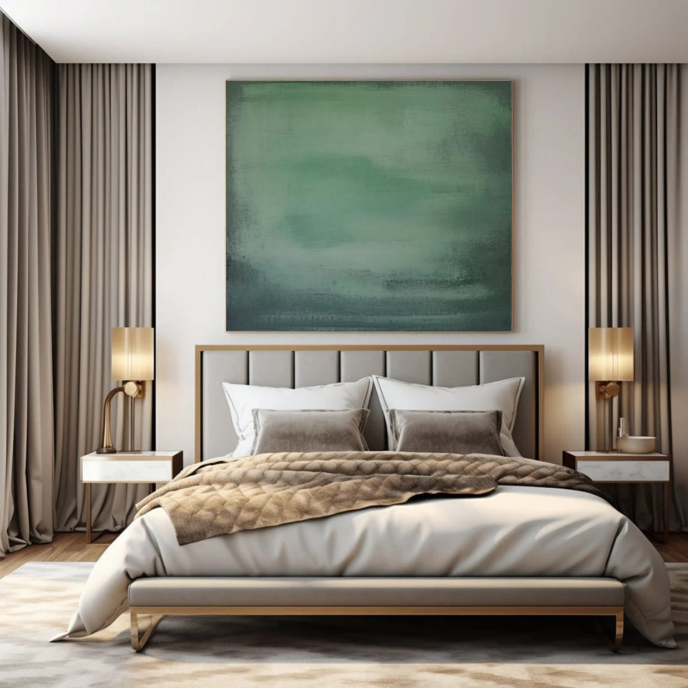 Gradient Green Hues - "Subtle Green Mist" - Minimalist Abstract Painting CT1465