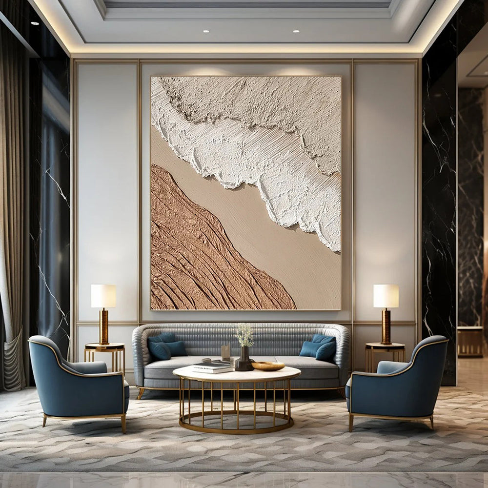 “Earth - Toned Textured Layers - Nature's Palette” Painting On Canvas DKH1130