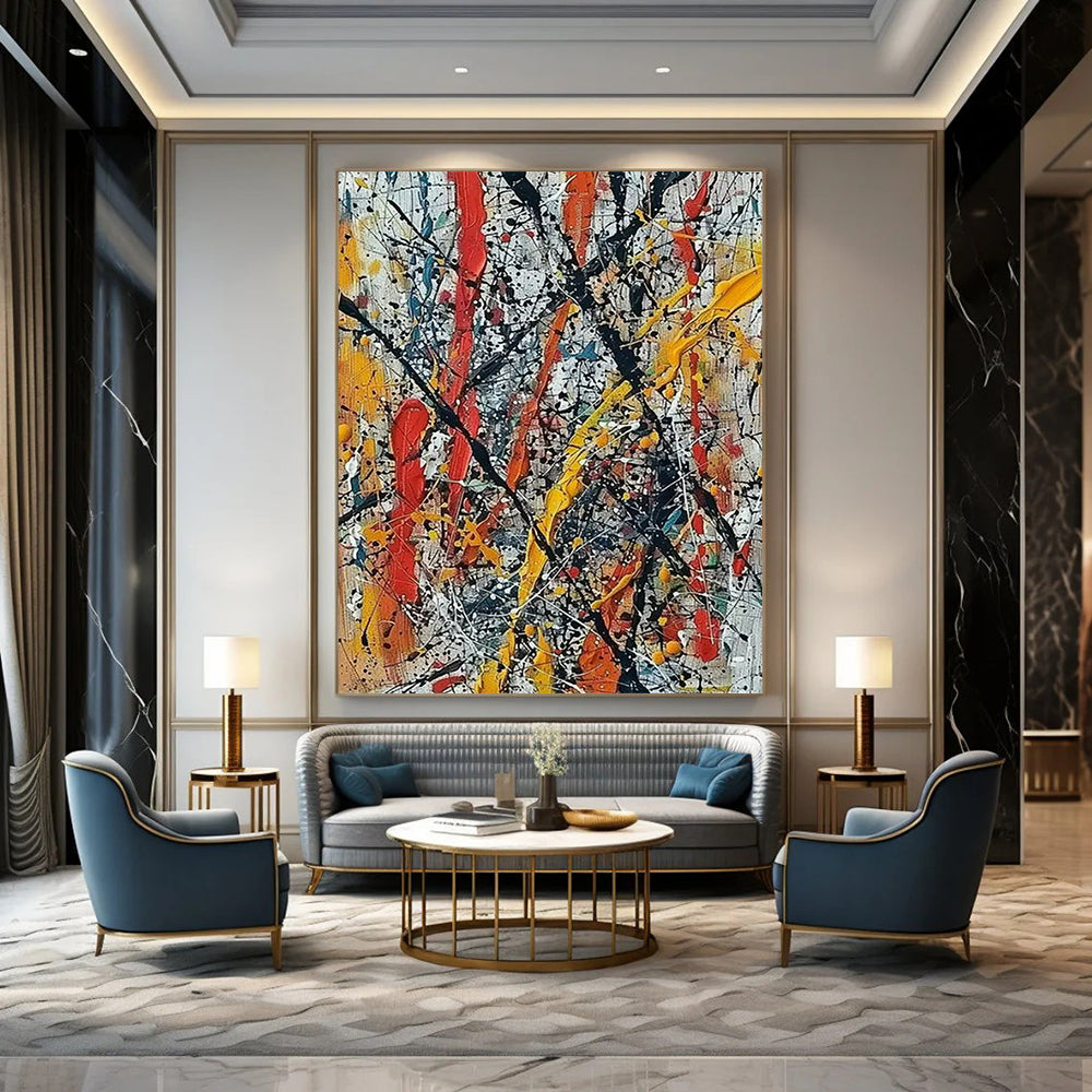 “Colorful Drip - Style Abstract” - Abstract Painting On Canvas CT2355