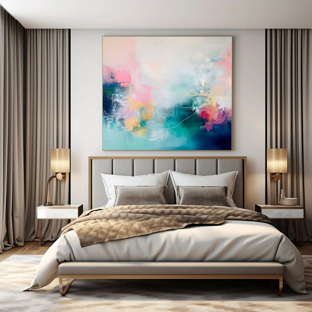 “Soft Colorful Abstract Expression” – Abstract Expressionist Painting CT1173