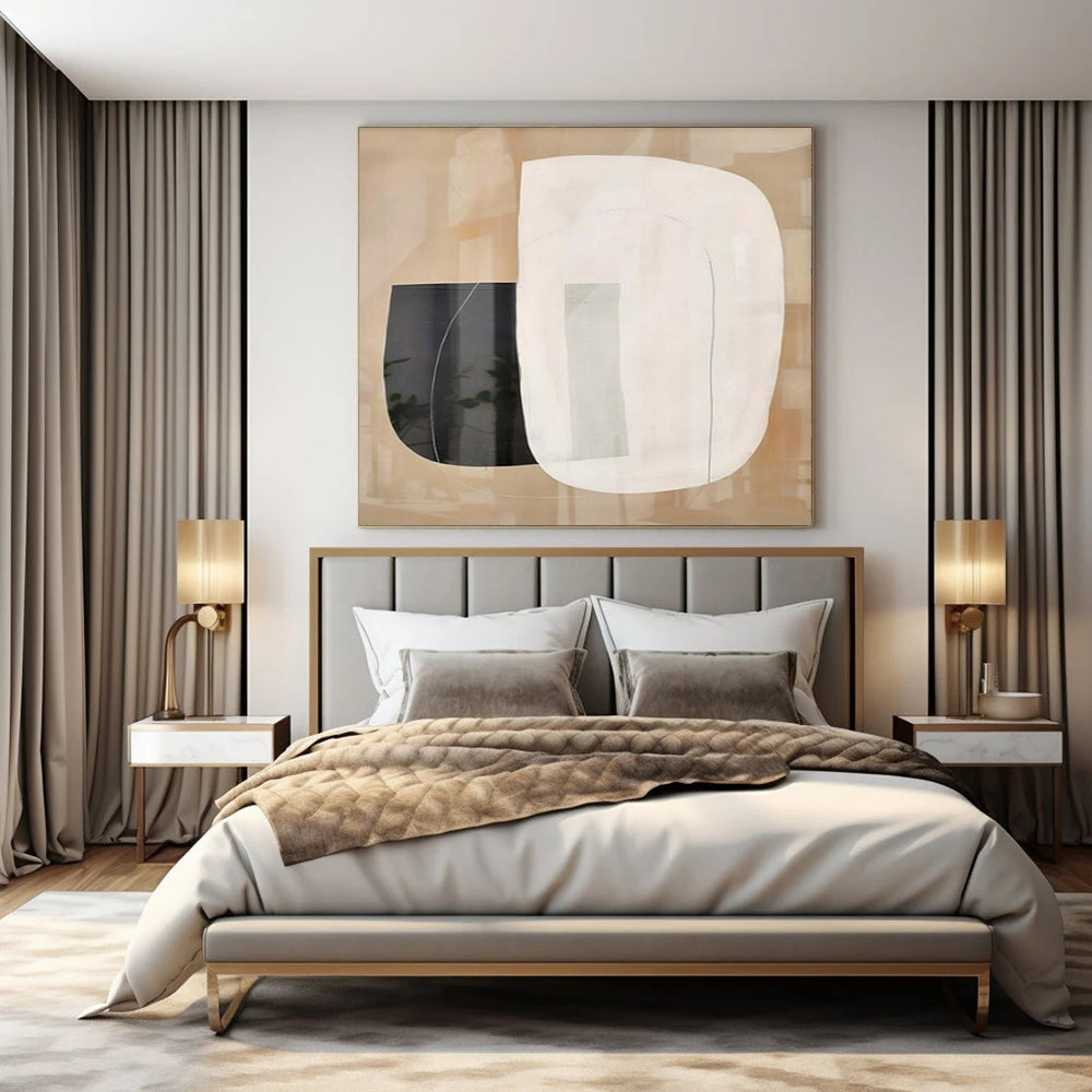 “Translucent Shape Collage” – Minimalist Abstract Art CT1051