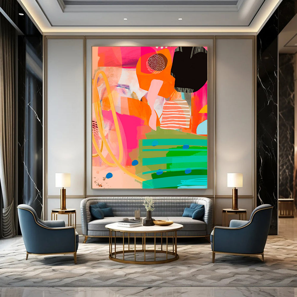 “Colorful Abstract Shapes” - Lively Abstract Art CT2010
