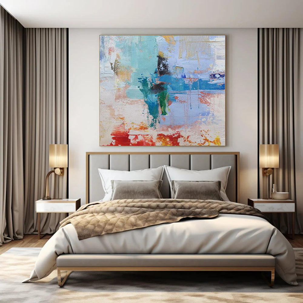 Colorful Abstract Layers - Abstract Layered Acrylic Painting CT1390