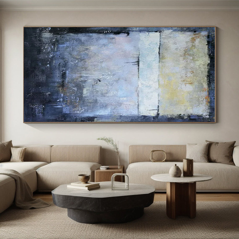 “Muted Gray Layers” ,Abstract Landscape Acrylic Painting CT0907