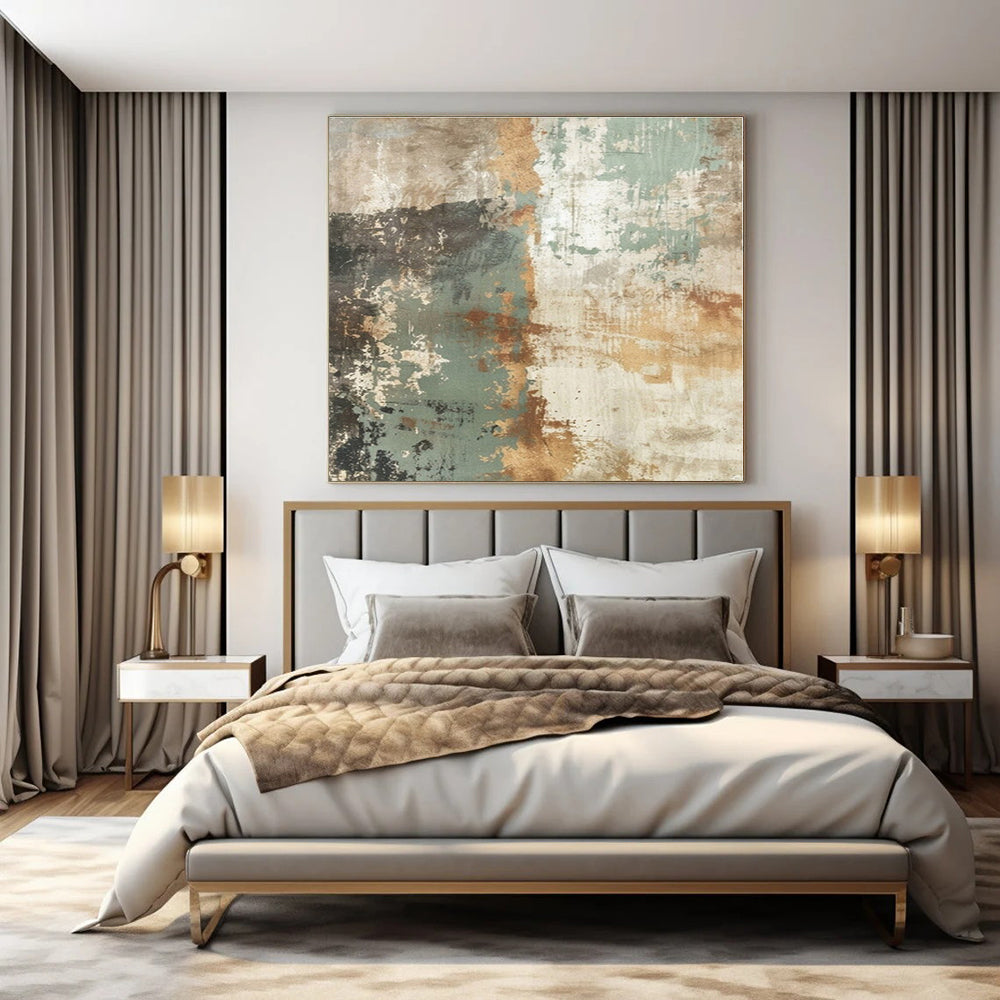 Earthy Textured Patina - Abstract Impasto Oil CT1274