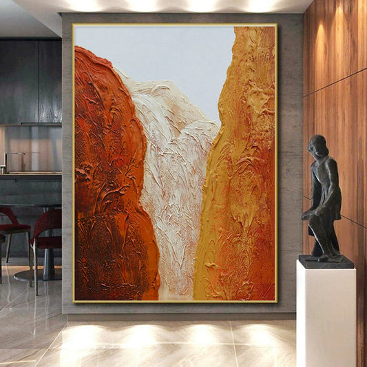 “Textured Canyon Cliffs”,Impasto Landscape Art CT0648