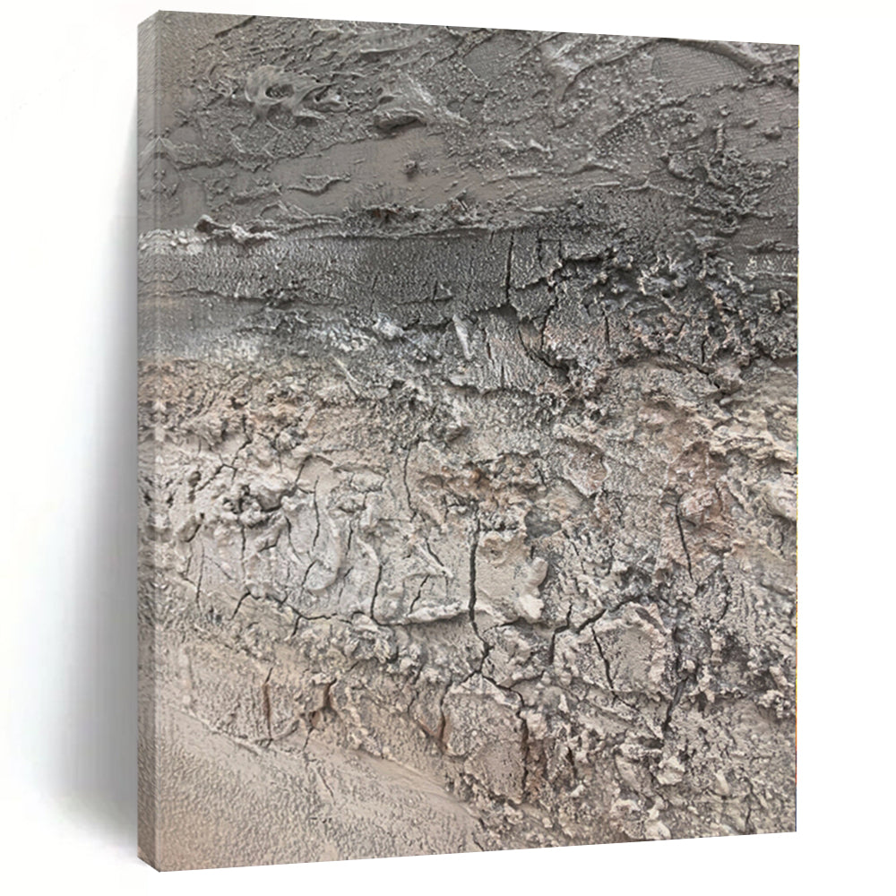 “Rough Textured Abyss” - Abstract Work with Grays, Browns CT0102