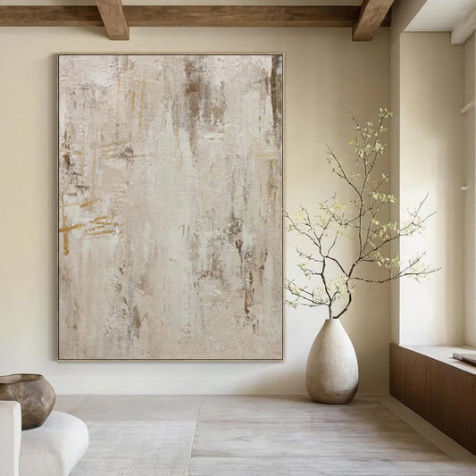 “Neutral Textured Morning Haze” Acrylic Painting CT0135