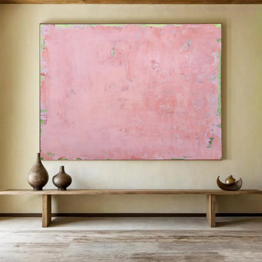Pale Pink with Subtle Textures - Soft Color Field Art CT1791