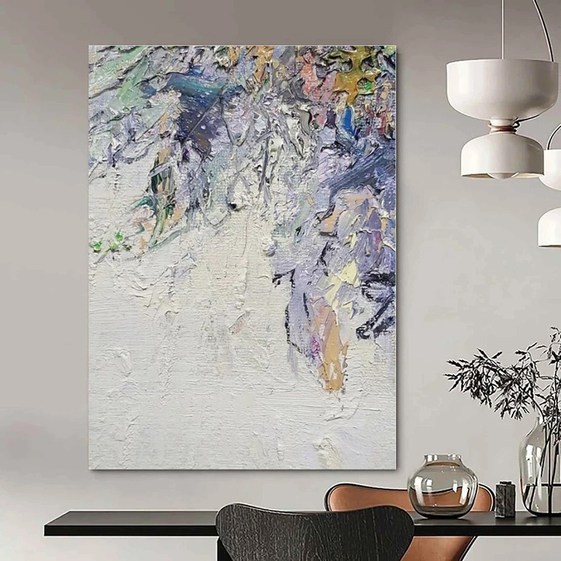 Colorful Textured Abstraction - Impasto Abstract Acrylic On Canvas CT1349