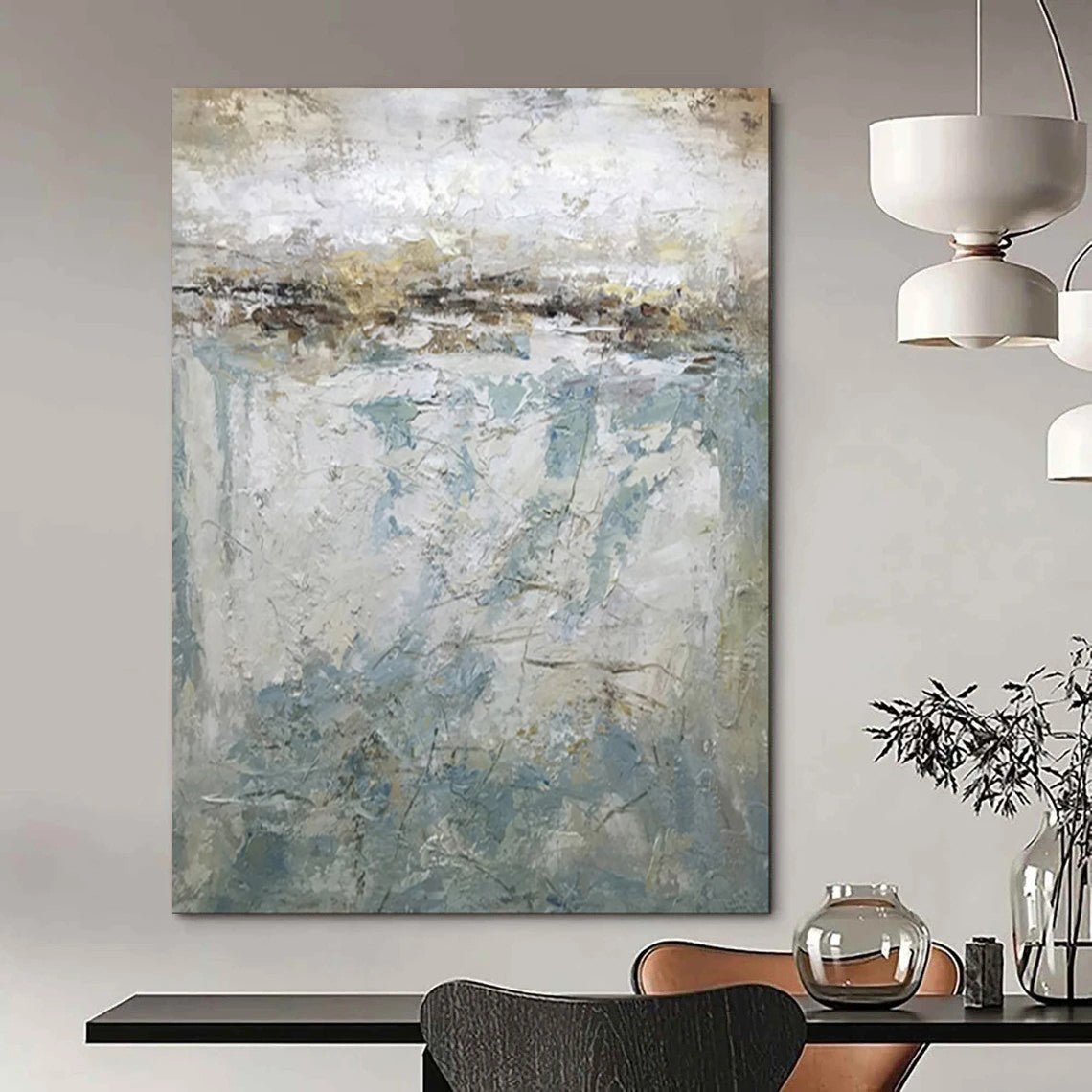“Blended Greens and Whites - Watercolor Abstract” - Watercolor Abstract Art CT1972