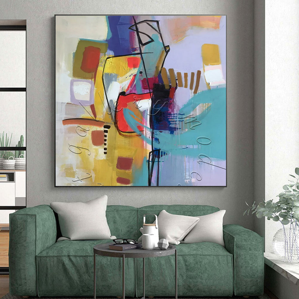 “Vibrant Abstract Shapes” ,Colorful Abstract Composition CT0889