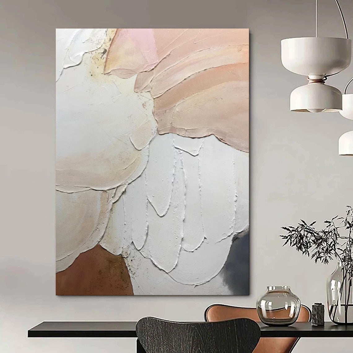 “Textured Pastel Shapes” - Abstract Textured Painting CT1991