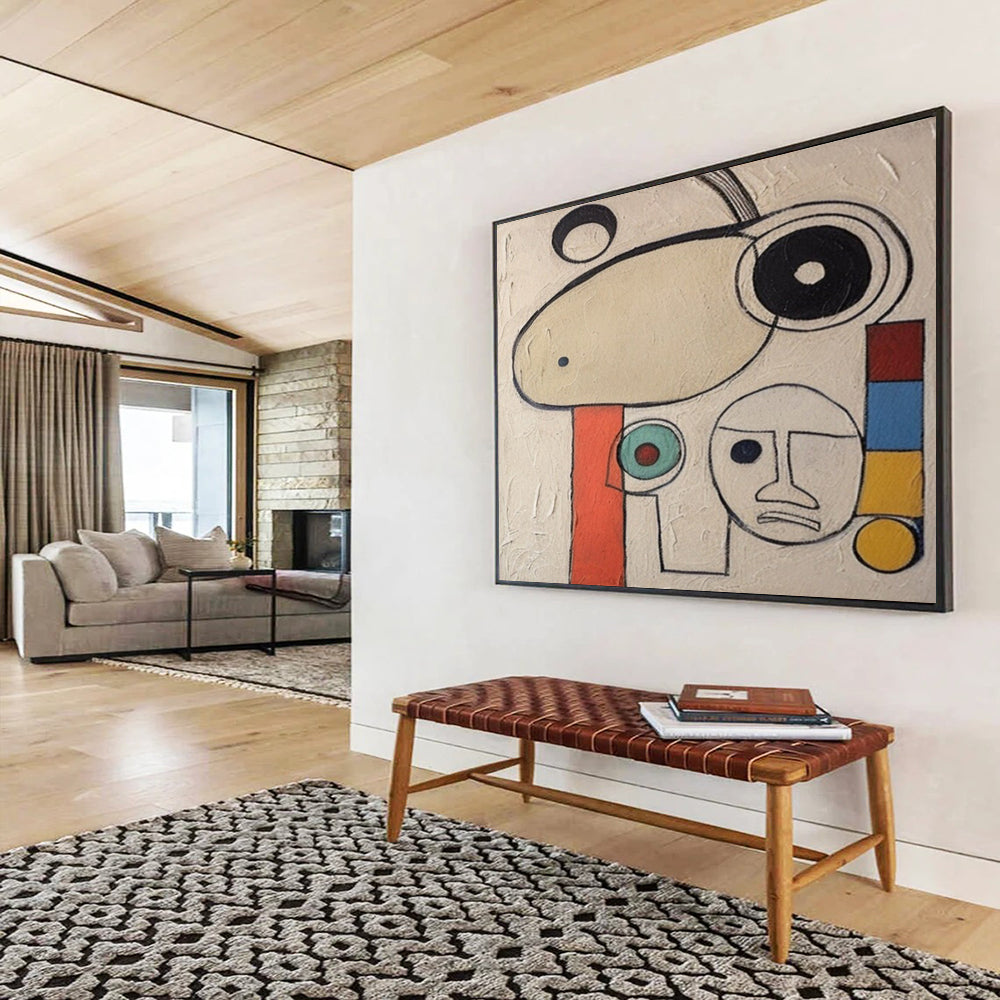 “Colorful, Abstract Faces ‘Whimsical Characters’” - Abstract Figure Painting On Canvas DLZ011