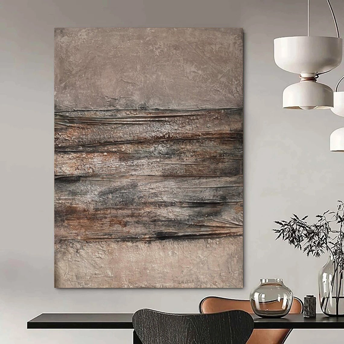 “Brown - Black Layered Textures” – Abstract Layered Art CT0968