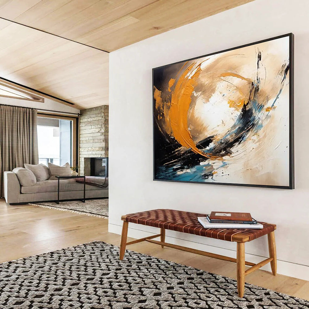 “Dynamic Color Swirls” Abstract Expressionist Painting On Canvas DLZ098