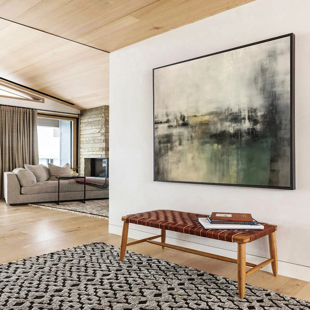 Muted Tones Abstract Landscape Painting On Canvas DKH319