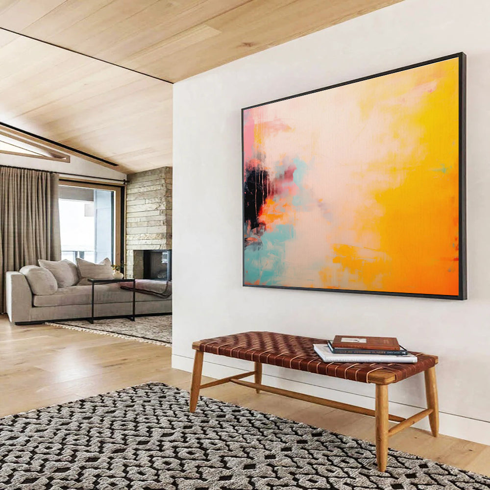 “Vibrant Color Fusion” Abstract Acrylic Painting On Canvas DKH471