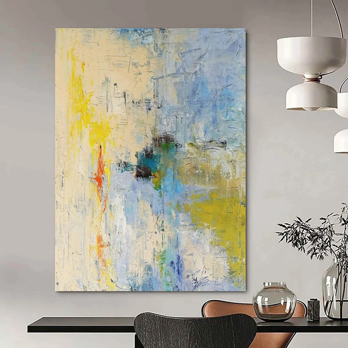 Colorful Abstract Chaos - Expressionist Abstract Painting On Canvas CT2275