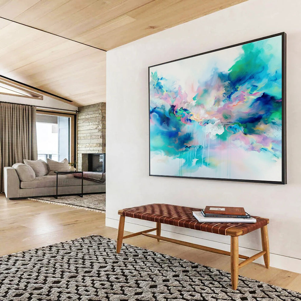 “Dreamy Color Clouds” Abstract Acrylic Painting On Canvas DKH486