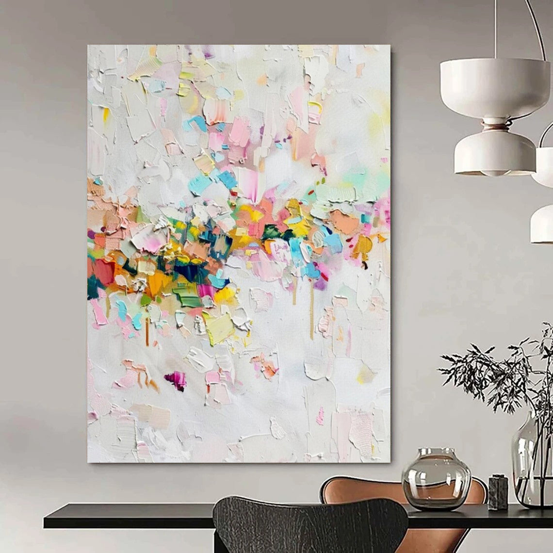 “Gray, White Minimalist Horizon” – Minimalist Abstract Art CT1023