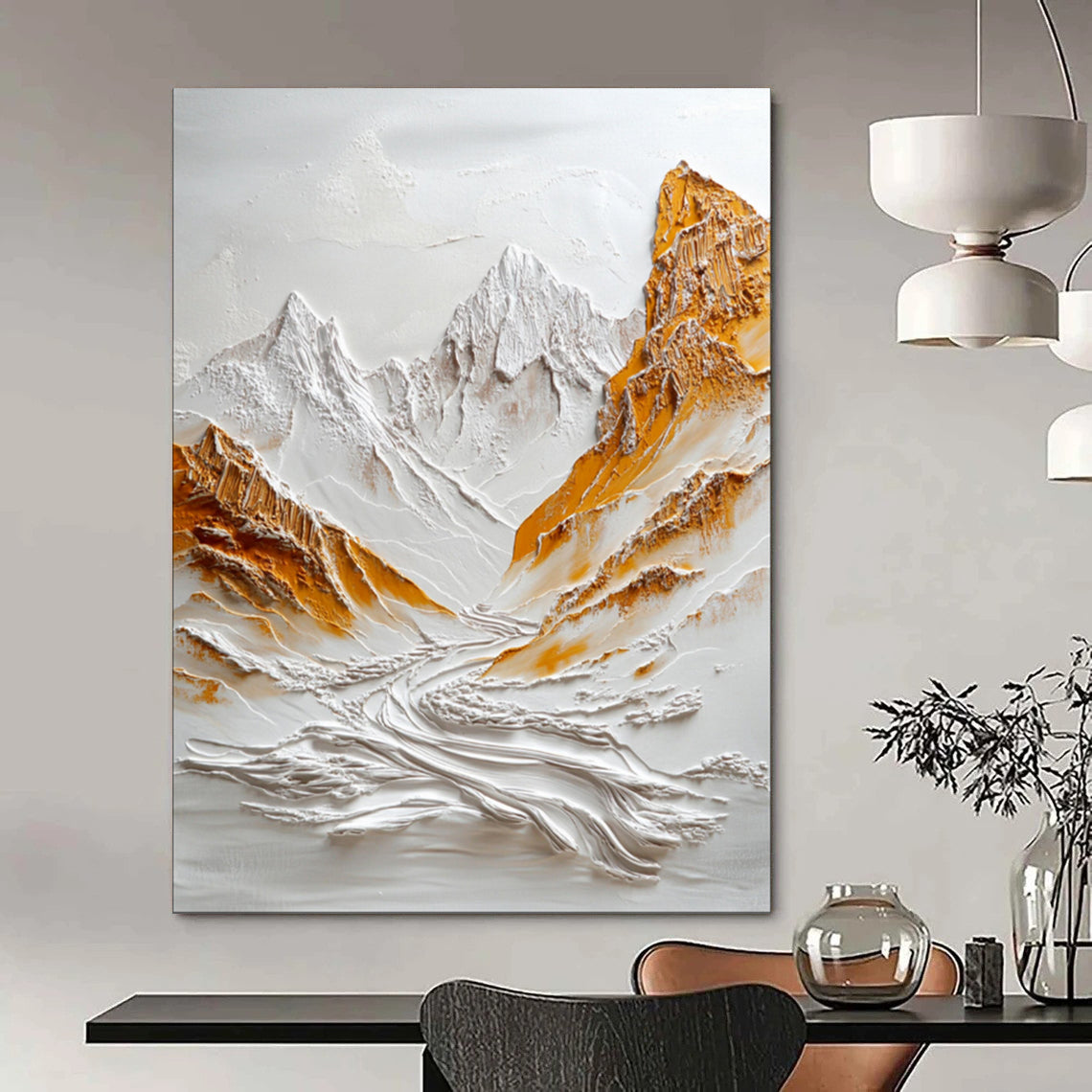 “Textured Mountain Majesty” – 3D Impasto Landscape Art CT2072