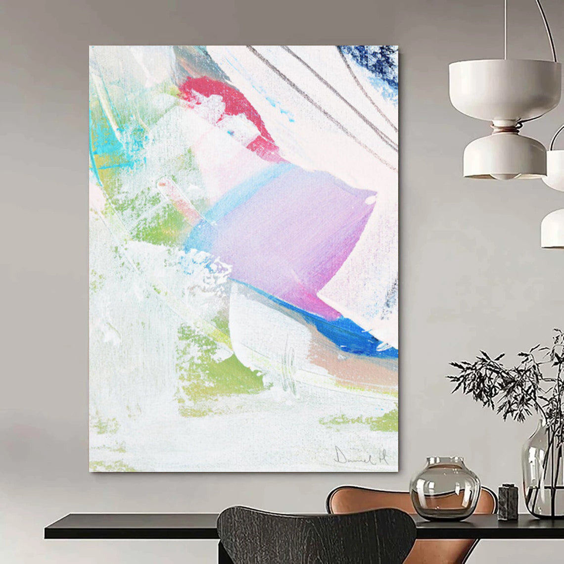 “Colorful Abstract Layers” - Abstract Expressionist Painting On Canvas DTP149