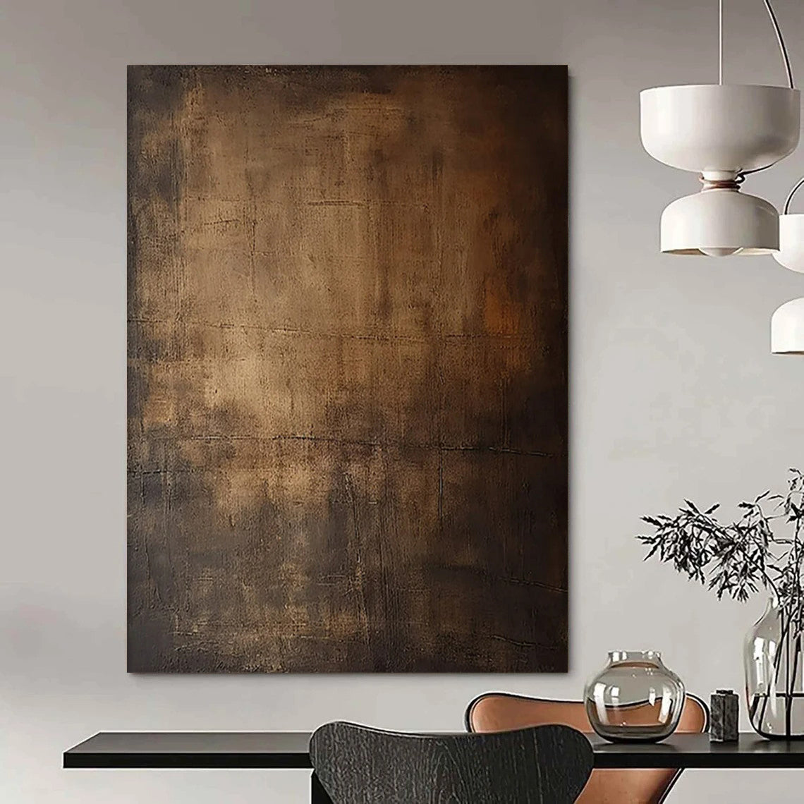 “Brown Textured Abstract” ,Abstract Textured Acrylic Painting CT0944