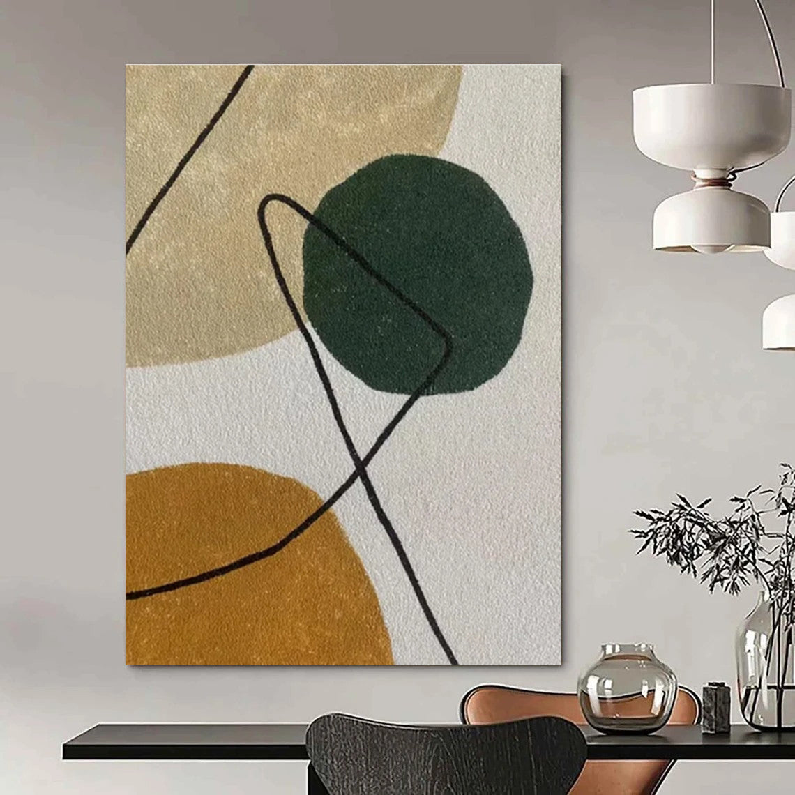 Color - Blocked Geometric Forms - Geometric Minimalist Painting CT1421
