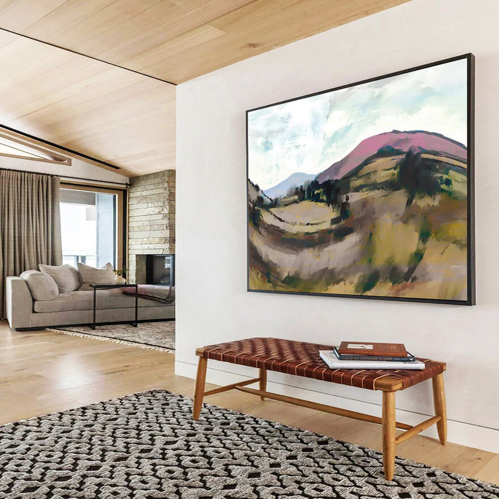 “Colorful Rolling Hills” Post - Impressionist Oil Painting On Canvas DLZ126