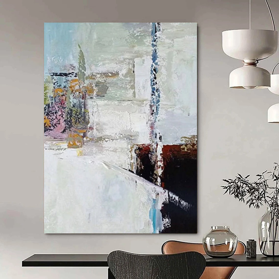 “Colorful Abstract Fragment” - Abstract Expressionist Painting On Canvas DTP040