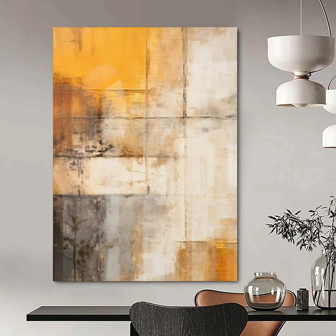 “Warm - Toned Textured Layers (Variation)” – Abstract Textured Painting CT1056