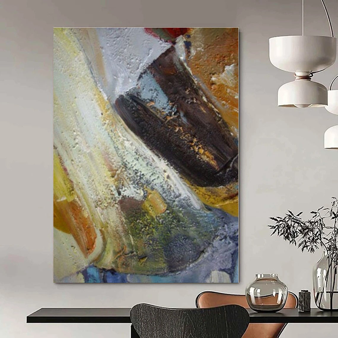 Color - Blended Textured Abstract - Impasto Abstract Acrylic Painting CT1355