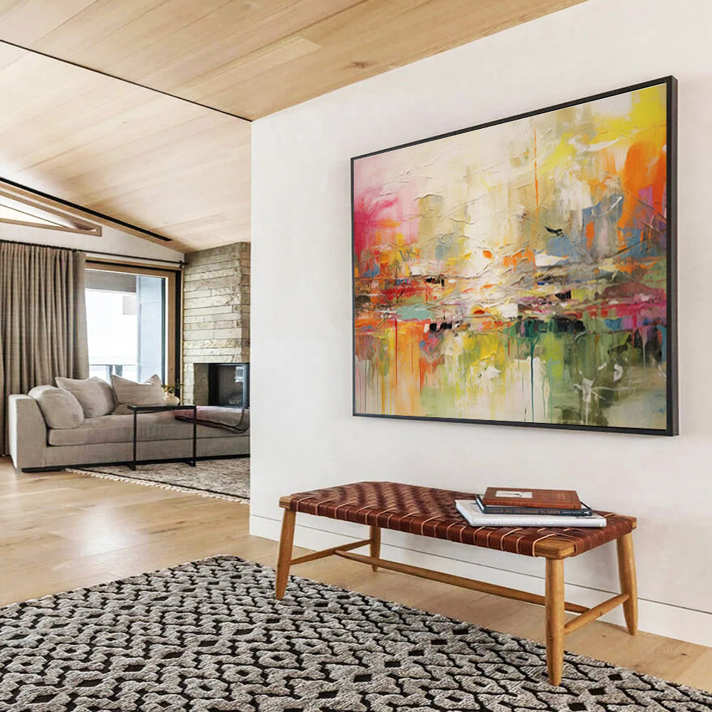 Abstract Colorful Landscape Painting On Canvas DKH688