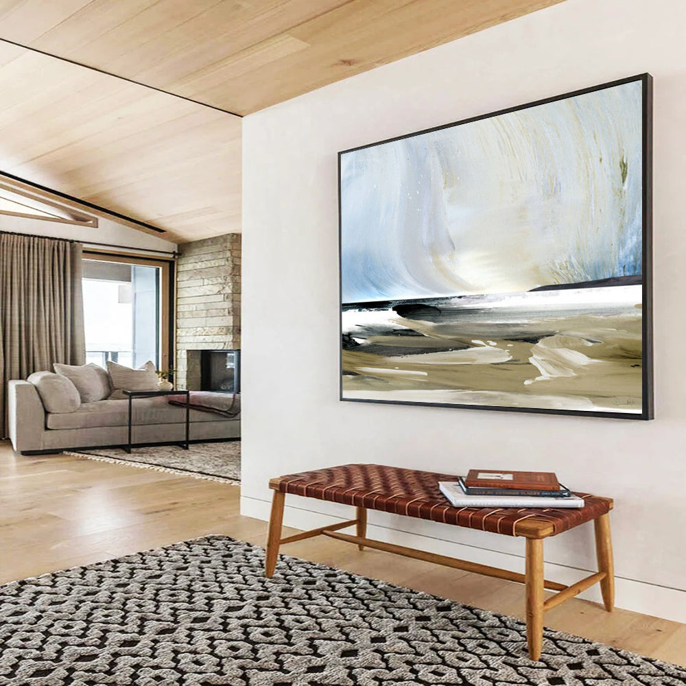 “Coastal Abstract” Seaside - Inspired Painting On Canvas DLZ116