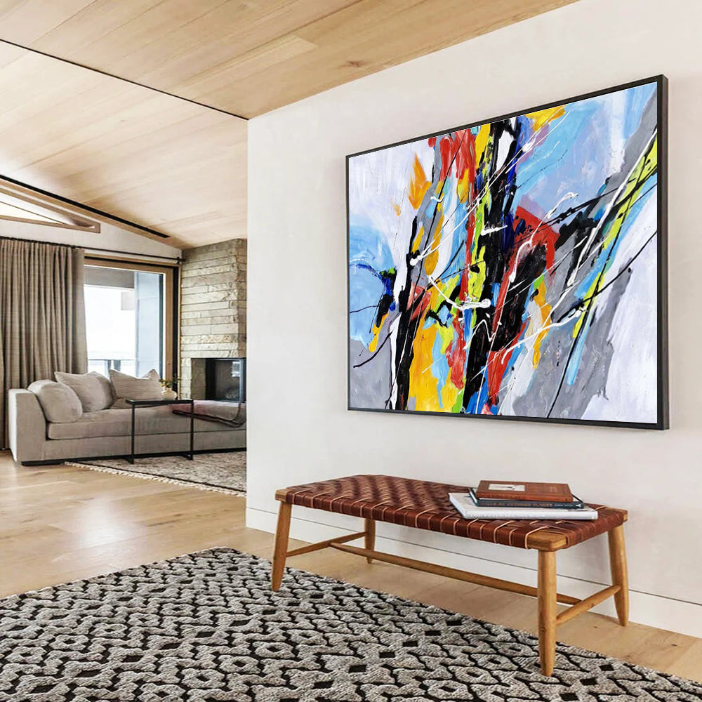 “Colorful Chaos Abstract Expression” Painting On Canvas DKH165