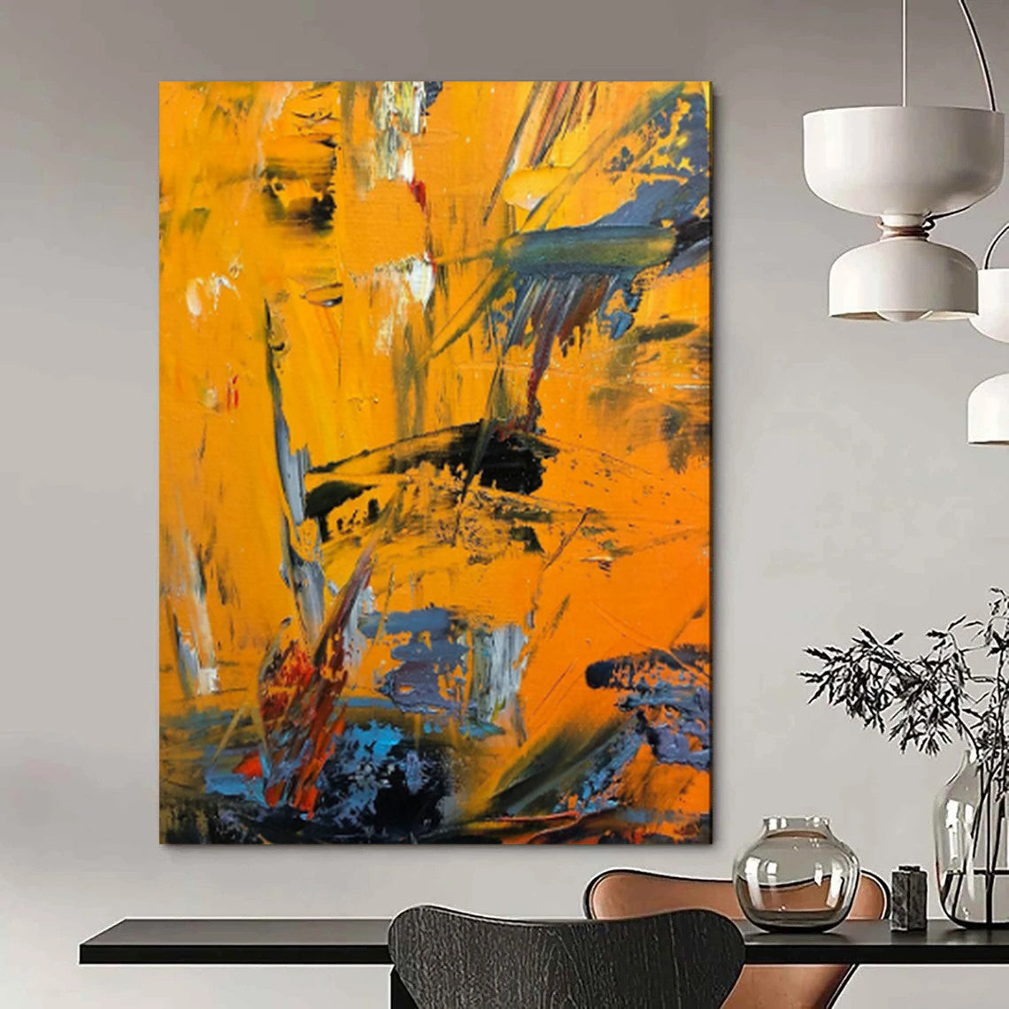 “Textured Blues and Creams - Mixed - Media Abstract” - Mixed - Media Abstract Art CT1966