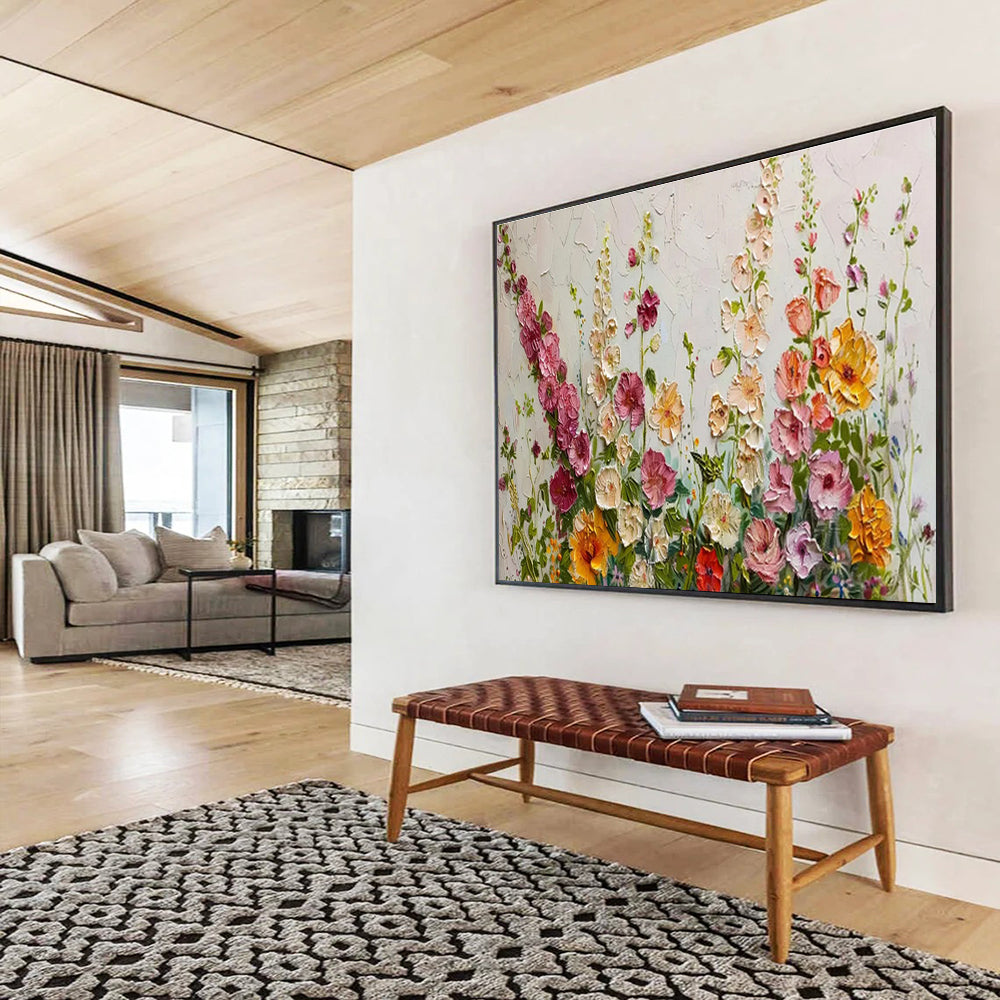 Colorful Wildflower Meadow Painting On Canvas DKH683