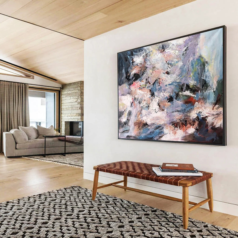 “Colorful Abstract Chaos” Abstract Expressionist Painting On Canvas DLZ151